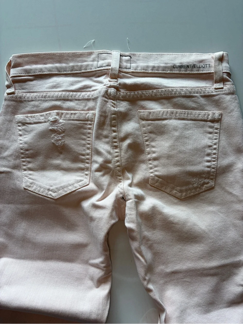 Current/Elliott distressed light pink skinny denim jeans women’s size 26/0 - Picture 7 of 7